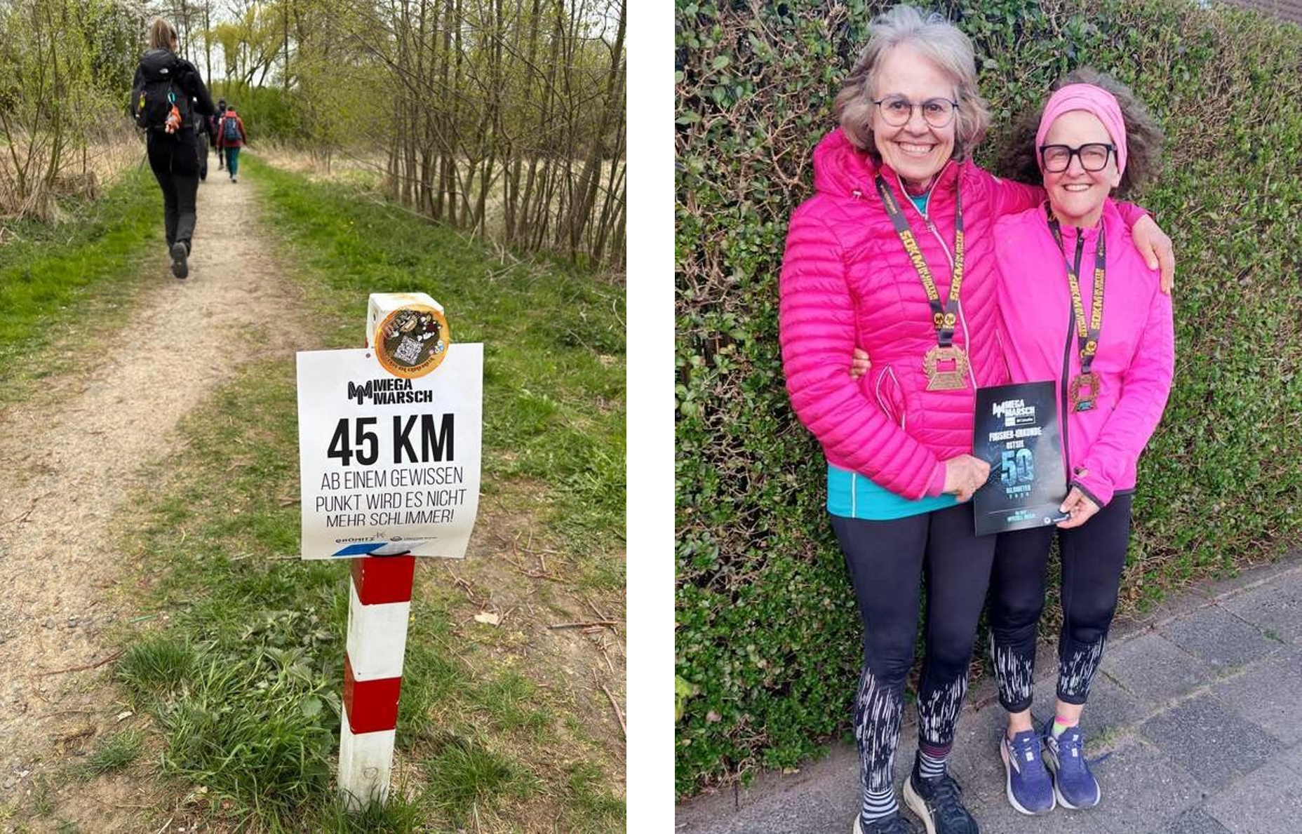 Megamarsch Birgit und Ellen